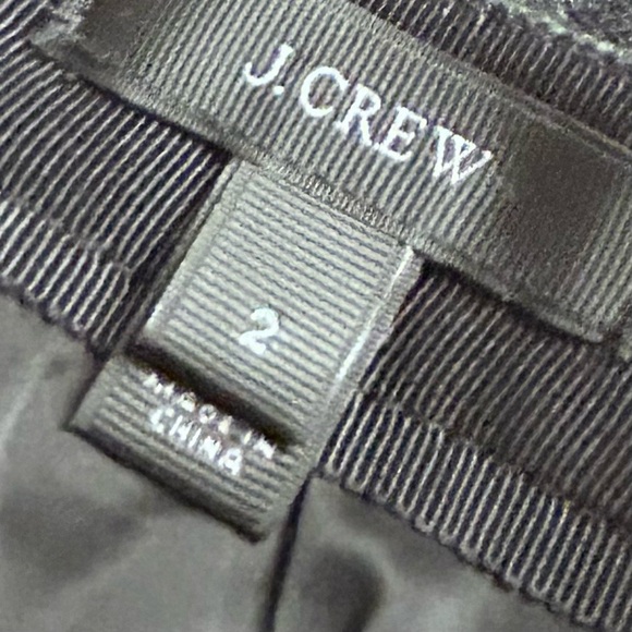 J. Crew Houndstooth 100% Wool Grey & Black Color-Block Pencil Skirt Sz 2 - Picture 11 of 12